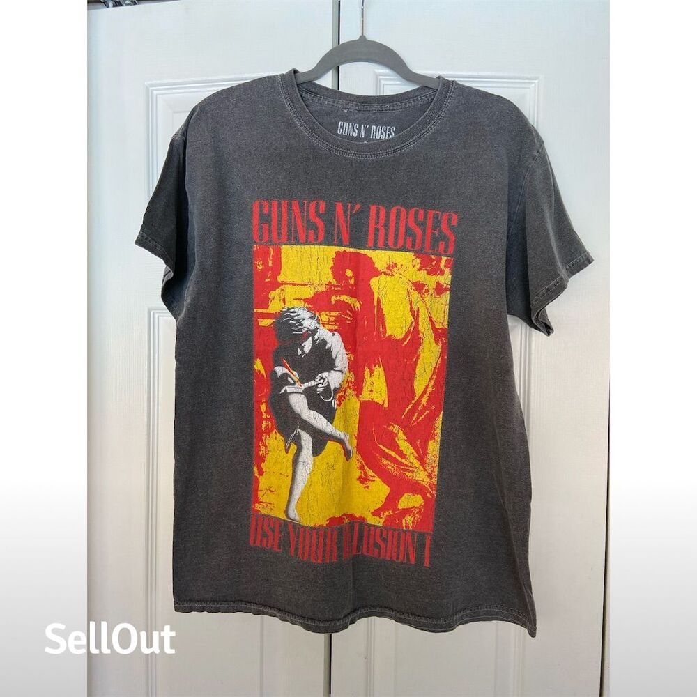 Guns N' Roses Use Your Illusion I Tour T-ShirtStandard S Multicolor Vintage Gray